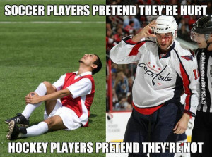 Soccer Vs. Hockey Injuries Meme