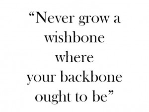... where your backbone ought to be.
