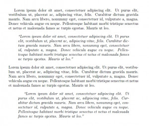 indentation of quoting begin quoting text end quoting no indentation ...