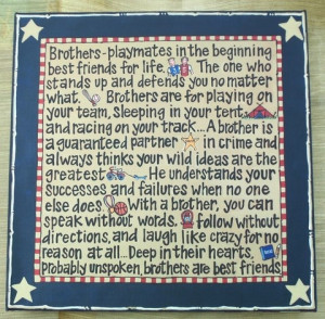 brothers ~ This would be great for Max & Leo:)