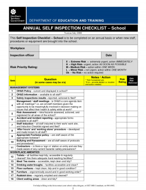 School Self Inspection Checklist Download As Doc picture