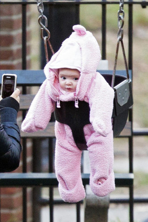 Drew Barrymore's baby Olive spends the afternoon with the nanny in New ...