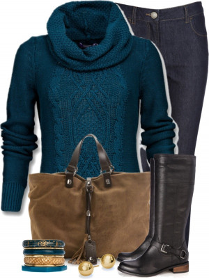 ... Comfy Cozy, Color, Looks Polyvore, Teal Sweaters Comfy, Cozy 53