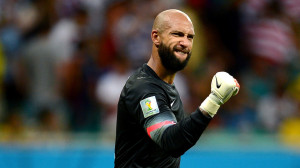 Tim Howard of the United States reacts during the 2014 FIFA World Cup ...