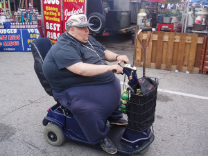 fat slob on scooter