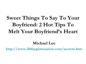 Love Things Say Your Boyfriend