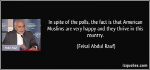 In spite of the polls, the fact is that American Muslims are very ...