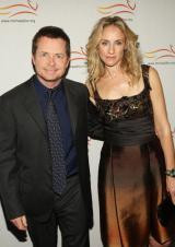Michael J. Fox and Tracy Pollan in New York City on November 5, 2008.