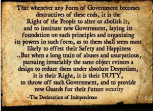 The Constitution is an expression of the Declaration of Independence.