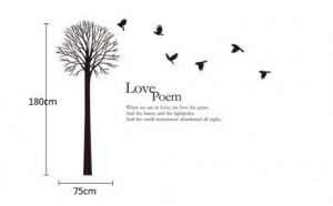 Love Poem Tree Wall Sticker