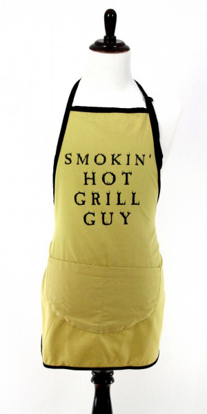 Smokin' Hot Grill Guy Apron - Front