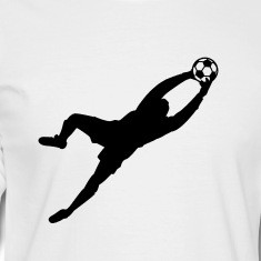 White Cool Soccer Goalie Dive Save Graphic Long sleeve shirts