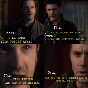 Gabriel and Dean quotes | Supernatural
