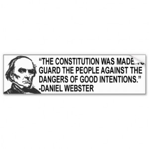 Daniel Webster Quotes Bumper Sticker Car Bumper Sticker