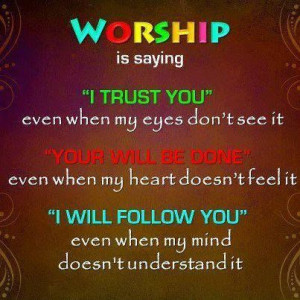 True worship....