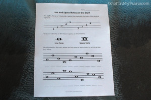 FREE music worksheet for identifying line versus space notes on the ...