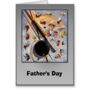 Father's day - Fishing flies Greeting Card