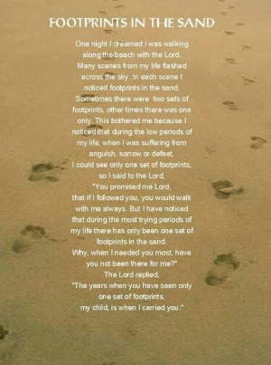 Footprints! !love this xx amen x