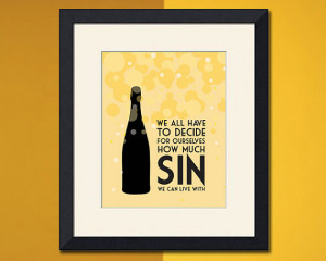 Boardwalk Empire Inspired Art Print, Sin Quote, 8x10 inch