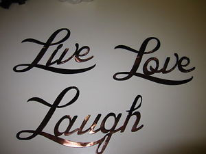 Live Love Laugh Words Metal Wall Art Accents