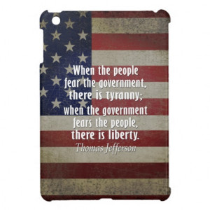 Thomas Jefferson Quote on Liberty and Tyranny iPad Mini Cover