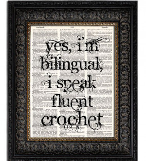 dictionary art print CROCHET QUOTE Art Print by Vintagraphy, $10.00 ...
