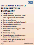 Child Abuse and Neglect: Preliminary risk assessment