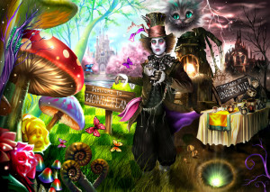 Mad Hatter Psychedelic Digital Painting