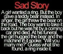 So sad.But that girl is so stupid.