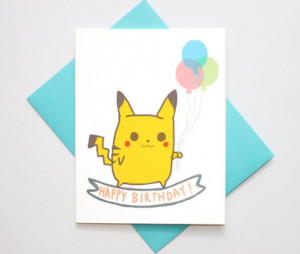 Pokemon Pikachu Birthday Card