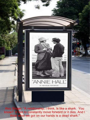 Woody Allen ANNIE HALL. Billboard and Quote by BloominLuvly, $9.95
