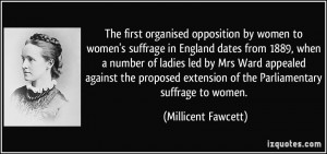 The first organised opposition by women to women's suffrage in England ...