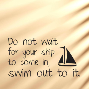 swim out to it wall quote decal