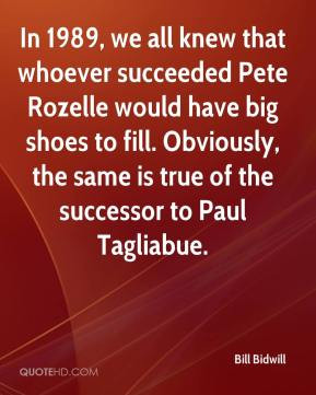 In 1989, we all knew that whoever succeeded Pete Rozelle would have ...