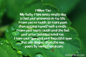 miss you baby poems i miss you baby poems