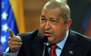 Venezuelan President Hugo Chavez speaks during a press conference at ...