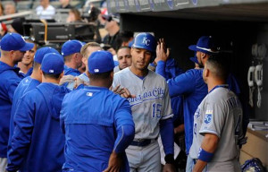 ... baseball game, Monday, April 13, 2015 in Minneapolis. The Royals won