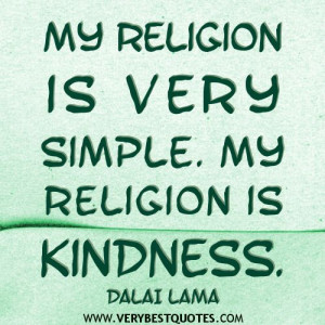 Dalai Lama Quote on Religion.