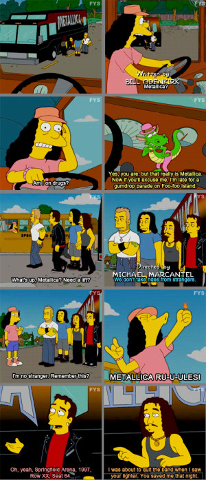 Otto Offers Metallica a Ride On The Simpsons