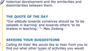 Dept. of Education Kids’ Website Quotes…Mao Zedong
