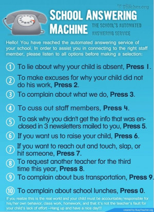 teacher quotes | School answering machine | Teacher Humor & Quotes