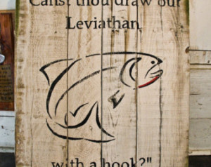 Rustic Fishing Bible Quote Sign