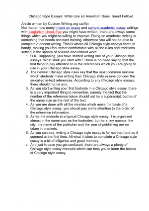 Chicago Style Footnotes Example Paper