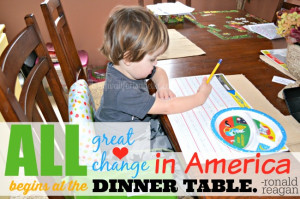 Do you eat family meals together at the dinner table?