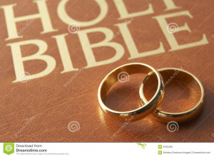 Royalty Free Stock Image: Wedding Rings Resting On A Bible
