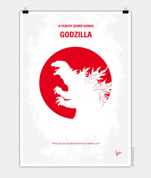 No029 2 My Godzilla 1954 minimal movie poster 720PX