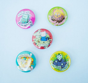 Adventure Time Quotes Badge Set - Pinback Button Badges
