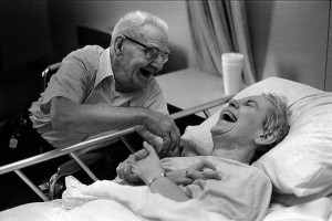 old couple laughing