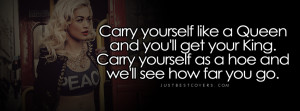 Carry Yourself Like A Queen Facebook Cover Photo Justbestcovers