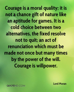 ... Quality; It Is Not a Chance Gift Of Nature Like An Aptitude For Games